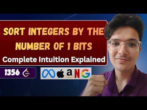Sort Integers by The Number of 1 Bits | LeetCode 1356 | Custom Comparator & Bit Counting