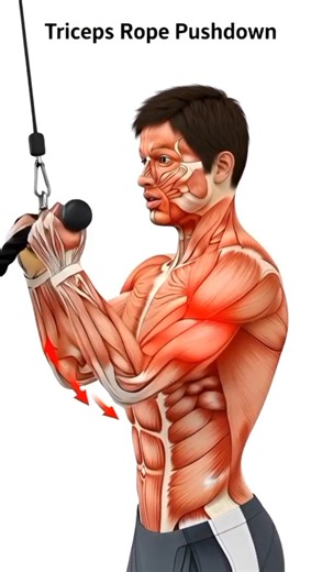 Triceps Rope Pushdown Workout | Build Strong Arms Fast 💪