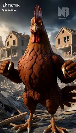 Chicken Monster Animation: A Cute Giant Chicken
