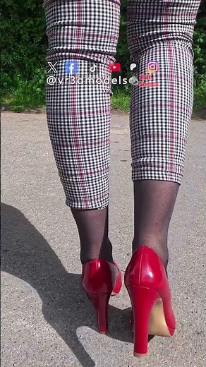 Maria shows her red heels 👠 do you like them? #heels #highheels #redheels #shoestyle #outfit #reels