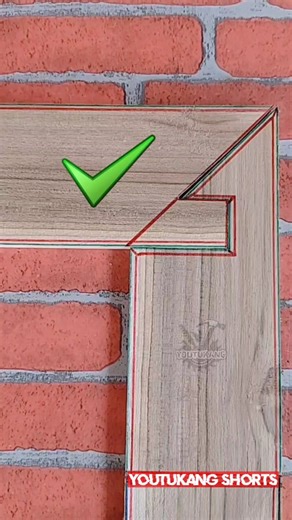 Watch & Learn!!! amazing technique of measuring 45 degree angle locking joints #woodworking