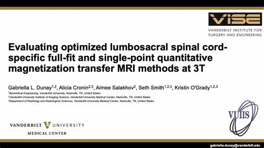 58. Gabriella Dunay - Evaluating optimized lumbosacral spinal cord-specific full-fit and single-point quantitative...