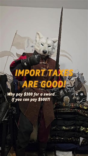 Why import taxes are AWESOME! #furry #furrytiktok #taxes #sword #import