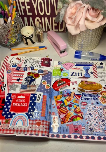 😂😭 I did a quick catch up from the 4th of July and wasn’t gonna post it but when Tik Tok paired it with this song I was like ok this is too funny not to post 😂🫣 Happy Merry I don’t even know 😘 🇺🇸🎄❄️🎃 #journaltok #journal #funny #junkjournal #journalideas