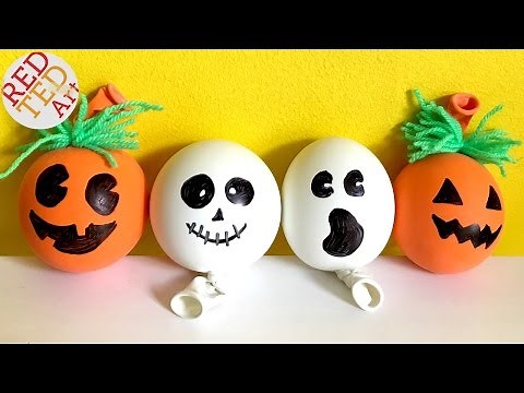 DIY Stress Balls for Halloween - Pumpkin Stress Ball - Ghost DIY - (Sensory toy)