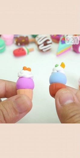 DIY How To Make Miniature Realistic Food cupcakes with polymer clay| Polymer clay mini food tutorial