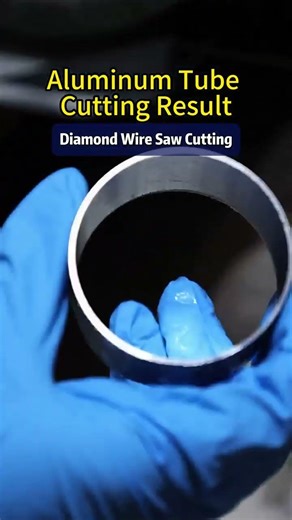 Perfect Aluminum Tube Cutting Result –Diamond Wire Saw in Action! #diamondwiresaw#diamondwirecutting
