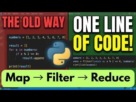 Python Map, Filter, and Reduce Explained (One Line Code Secret!)