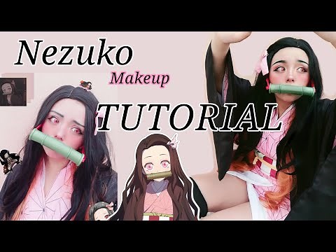 Nezuko Cosplay Tutorial / Makeup from Kimetsu No Yaiba - Demon slayer