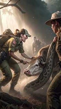 Cow’s Last Breath 😱🐄 — Rescue Team Battles Giant Python 🚨💪