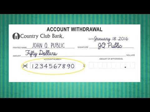 Filling Out a Withdrawal Slip