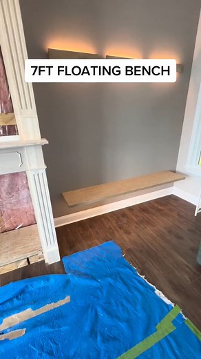 4K views · 37 reactions | 7ft Floating Bench Finished! #bench #floatingbench #wood #woodtok #woodworking #carpentry #carpenter | Benderhomes | Facebook