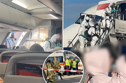 ‘Flight from hell’ sees six passengers sickened with mystery illness, ground crews enter in hazmat suits: ‘Pure panic mode’