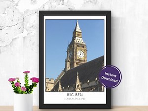Big Ben Poster Color, London Print, London Travel Poster, Photography, Big Ben Printable Poster, High-resolution Digital Download - Etsy Canada