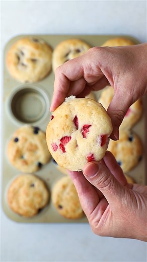 Pancake Muffins - make with your favorite mix-ins like fruit, nuts, or chocolate chips! 🥞 RECIPE: https://feelgoodfoodie.net/recipe/pancake-muffins/ | Feel Good Foodie