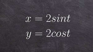 Learn how to eliminate the parameter with trig functions