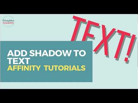 How to Add Shadows to Text - Affinity Publisher Tutorial