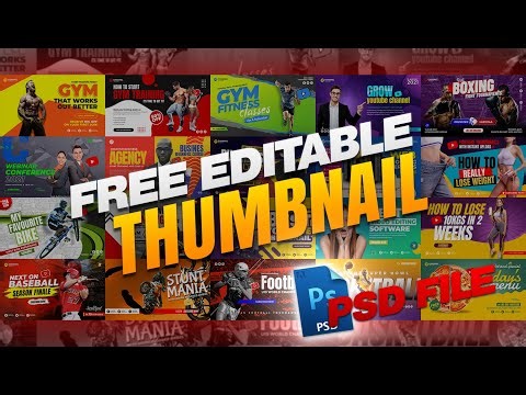 ⚡Free editable youtube thumbnail template | editable thumbnail design template for free🔥