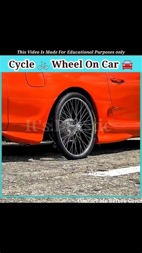 Cycle Wheel On Car Amazing Experiment😱🤯 #shorts
