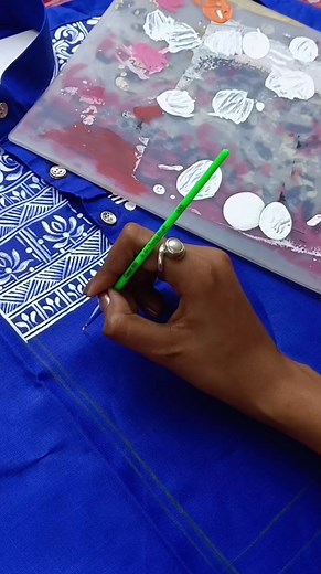 Easy Kolkadesign for beginners 🎨🖌️💐 #kolkadesign #forbeginners #designs #handpainting #brushstrokes #stepbystepguide | Meghla Chakraborty