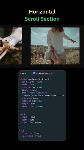 Smooth Horizontal Scrolling UI | Modern CSS Grid Hack #shorts #coding #horizontalscrolling #python