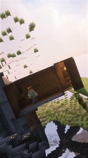 Minecraft Starter Mountain Base🚞|#shorts