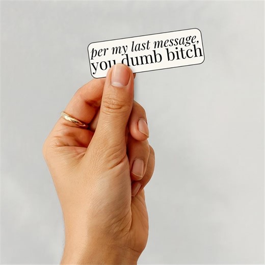 Per My Last Message Sticker | Funny Office Humor Decal, Sarcastic Laptop Sticker - Etsy