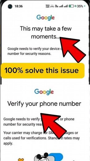 Play Store ID “This May Take Few Moments” Problem Fix | Verify Your Number Please Try Again #shorts