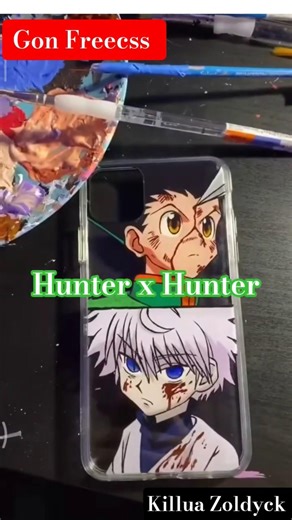 ⚔️Epic Anime DIY 🎨Gon Freecss & Killua Zoldyck Phone Case!#hunterxhunter#gonfreeces#trending#killua