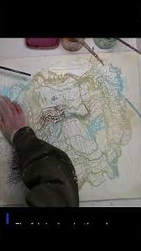 #shorts Use Netting for Unusual Markmaking. Pigment Transfer and Diffusion (PT&D) Technique