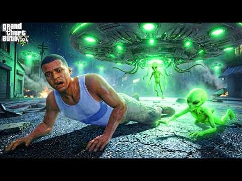 FRANKLIN Finds a REAL Alien UFO in GTA 5! 😱 (Modded)