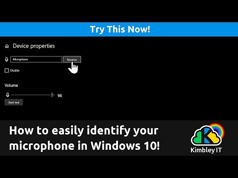 How to easily identify and rename your microphone in Windows 10