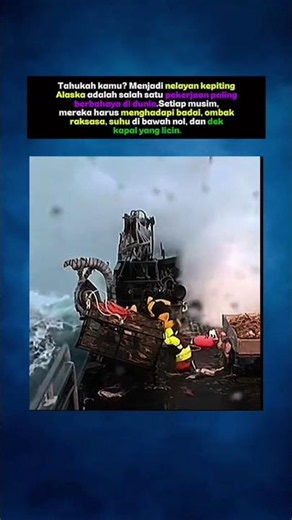 Nelayan Kepiting Alaska resiko yang berbahaya