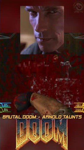 Arnold Taunts with Doom! | BRUTAL DOOM #shorts #doommods #doom #arnoldschwarzenegger #funny #fypシ