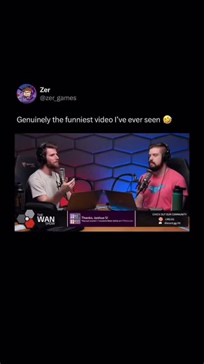 Gaming Memes | Zer 🎮 on Instagram: "Linus Sebastian and Luke Lafreniere were in the middle of a casual story on the WAN Show when an unexpected word stumble turned the entire moment into an unplanned comedy bit. The reaction came not from a scripted joke, but from Linus tripping over a phrase so badly that it completely derailed his train of thought, leaving both hosts trying not to burst out laughing on air. Clips like this have become a hallmark of the WAN Show’s history, where tech news ofte