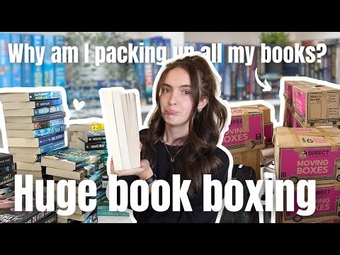 Packing 300+ books I'm leaving behind *bookshelf tour* 📚🎧📓 | booktube