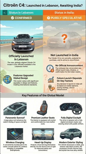 Citroën C4 Lebanon Launch | India Kab Aayegi? 2025–2026 Update #citroënc4 #citroen #shorts