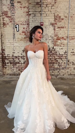 Which style from our Fall 2024 bridal collection is your favorite?! 🤩 @Jessica Vestal ♕ #davidsbridal #weddingtiktok #weddingdressshopping #designerweddingdresses