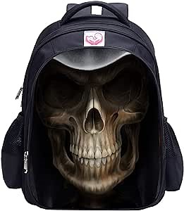MATMO Skull Backpack Cool Halloween Cartoon Kids Backpack for Boys Bookbag School Bag