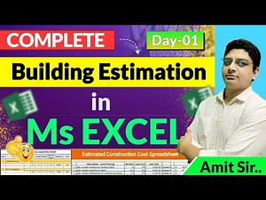 Complete Building Estimate in Excel | How to Prepare Building Estimate useing Excel & Autocad