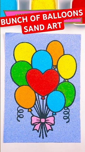 Colourful Bunch of Balloons Sand Art 🎈| Satisfying Relaxing ASMR Sand Art #sandart #asmr #relaxing