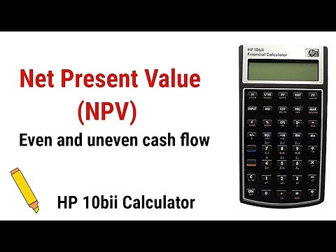 NPV or net present value in HP 10bii financial calculator | HP 10bii+ | NPV in Calculator