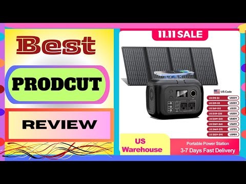 300W 260Wh Portable Power Station with Solar Panels 40W Solar Generator with AC Outlet 110V