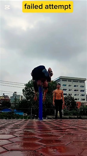Failed during handstand #shorts #ytshorts #calisthenics