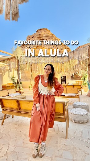 Shifa Merchant on Instagram: "Welcome to #AlUla where time stands while you enter a living time capsule!!! @experiencealula @alulamoments @dartantora I discovered the ancient wonders and modern marvels of AlUla, in #SaudiArabia which actually date back to 200,000 years of human history in enduring luxury and splendour. Plus the locals are so warm and welcoming, you’ll easily realise it’s a special place with incredible people! The sites you see in the video are some of mu TOP RECCOS for you guys