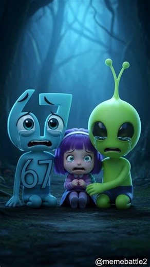 PatilaEXE The Dusk call Alus green alien and Little Rumi HUNGRY WORM KPOP Demon Hunters 3