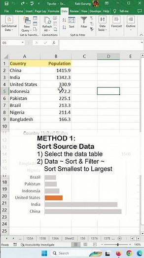 How do I arrange a chart in descending order in Excel? - Excel Tips and Tricks