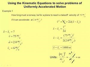 Uniformly Accelerated Motion Examples