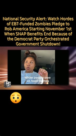 National Security Alert: Watch Hordes of EBT-Funded Zombies Pledge to Rob America Starting November 1st When SNAP Benefits End Because of the Democrat Party Orchestrated Government Shutdown! | MyCreepy Effects | Facebook