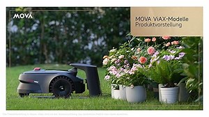 MOVA ViAX 250 Mähroboter Ohne Begrenzungskabel, Empf. 250m², KI-gestützte Kartierung, U-förmige Bahnen, Hindernisvermeidung Dual-Vision, Besserer Kantenschnitt, Für Komplexe Gelände, Appsteuerung